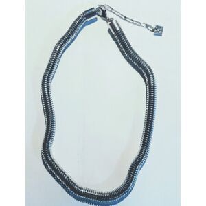 Nordstrom Open Edit Thick Silver Snake Chain Necklace Collar Choker 16"